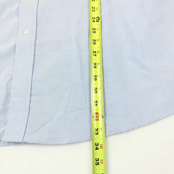 Van Heusen Men's Short Sleeve Regular Fit Wrinkle-Free Blue Shirt Size 20 NWOT - Picture 9 of 9